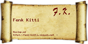 Fenk Kitti névjegykártya