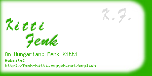 kitti fenk business card